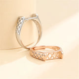 925 Silver Zircon Adjustable Ring Base for 5x11mm Cabochons