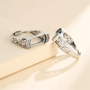 Adjustable Band Ring Setting for Cabochons Thai Sterling Silver SR0009
