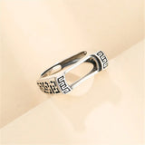 Adjustable Band Ring Setting for Cabochons Thai Sterling Silver SR0009