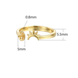 925 Silver Adjustable Ring Setting for 6-8mm Beads or Pearls