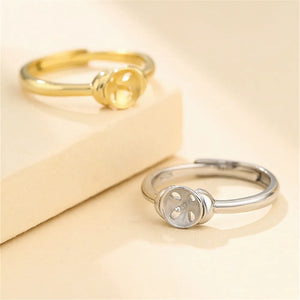 Adjustable 925 Silver Ring Setting for 6mm-8mm Beads or Pearls