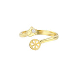 925 Silver Zircon Ring Setting Adjustable Flower Shape Ring Base