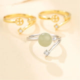 925 Silver Zircon Ring Setting Adjustable Ring Base SR0095