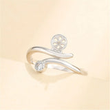 925 Silver Adjustable Ring Base for 6mm-8mm Round Beads or Pearls