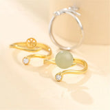 925 Silver Adjustable Ring Base for 6mm-8mm Round Beads or Pearls