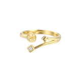 925 Silver Zircon Ring Setting Adjustable Ring Base SR0095