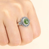 Thai Sterling Silver Oval Cabochon Ring Setting