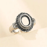 Thai Sterling Silver Oval Cabochon Ring Setting