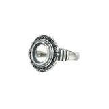 Thai Sterling Silver Oval Cabochon Ring Setting