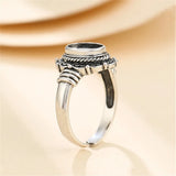 Thai Sterling Silver Oval Cabochon Ring Setting