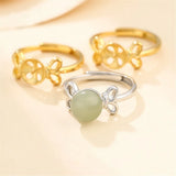 Adjustable Ring Base for 8-10mm Round Beads, 925 Silver Plated Ring Setting