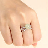 Adjustable 925 Silver Ring Base for Round Beads/Pearls