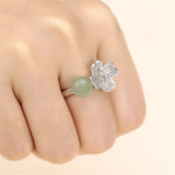 925 Silver Flower Ring Setting Adjustable Base