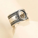 Antique Style Ring Setting Thai Silver Adjustable Ring Base SR0403