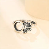 Adjustable Thai Silver Butterfly Ring Setting for 8x8mm Cabochons