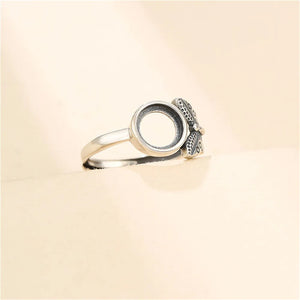 Adjustable Thai Silver Butterfly Ring Setting for 8x8mm Cabochons