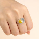 Adjustable Thai Silver Butterfly Ring Setting for 8x8mm Cabochons