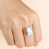 925 Silver Adjustable Ring Base for 9x14mm Rectangle Cabochons