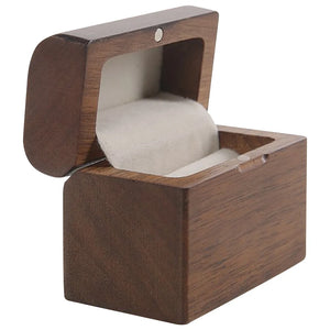 Vintage Wedding Ring Box Wooden Gift Engagement Proposal