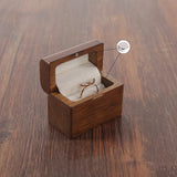 Vintage Wedding Ring Box Wooden Gift Engagement Proposal