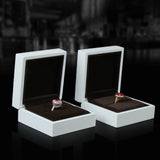 Ring Box Couple Wedding Organizer Storage Display Holding Jewelry Case