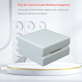 Ring Box Couple Wedding Organizer Storage Display Holding Jewelry Case