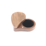 Vintage Walnut Wood Ring Box for Wedding Ceremony