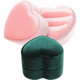Heart Shaped Ring Box Gift Wedding Engagement Proposal Case