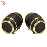 Golden Beer Barrel Shape Ring Box Jewelry Earrings Holder Display