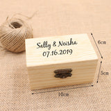 Personalized Wedding Wood Ring Box Holder Your Names Date Anniversary