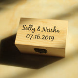Personalized Wedding Wood Ring Box Holder Your Names Date Anniversary
