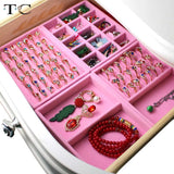 Velvet Jewelry Display Tray for Rings Bracelets Necklaces