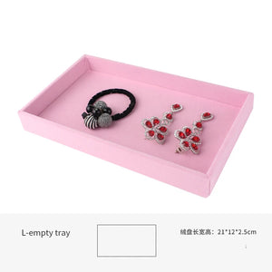 Velvet Jewelry Display Tray Bracelet Necklace Earrings Watch Anklet Display