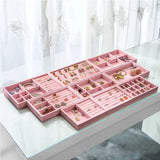 Velvet Jewelry Display Tray Bracelet Necklace Earrings Watch Anklet Display