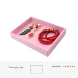 Velvet Jewelry Display Tray Bracelet Necklace Earrings Watch Anklet Display