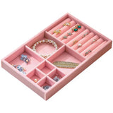 Velvet Jewelry Display Tray Bracelet Necklace Earrings Watch Anklet Display
