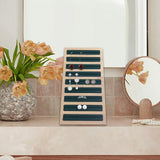 9-Slot Ring Display Stand Jewelry Organizer Box for Earring Pendant
