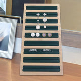 9-Slot Ring Display Stand Jewelry Organizer Box for Earring Pendant