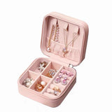 Ring Earring Case Zipper Travel Trinket Portable Jewelry Box