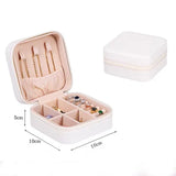 Ring Earring Case Zipper Travel Trinket Portable Jewelry Box