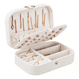 Ring Earring Case Zipper Travel Trinket Portable Palm Jewelry Box