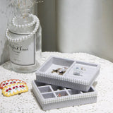 Gray Velvet Jewelry Display Organizer Stand Holder