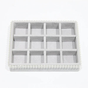 Gray Velvet Jewelry Display Organizer Stand Holder