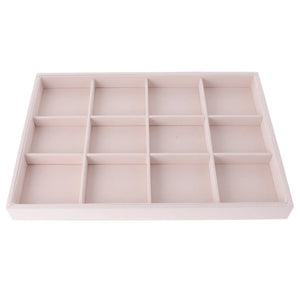 Ring Earrings Necklace Jewelry Display Box Tray Holder