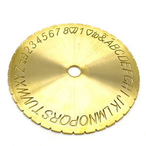 Ring Engraver Plate With Letter Number Inside Ring Engraving Font