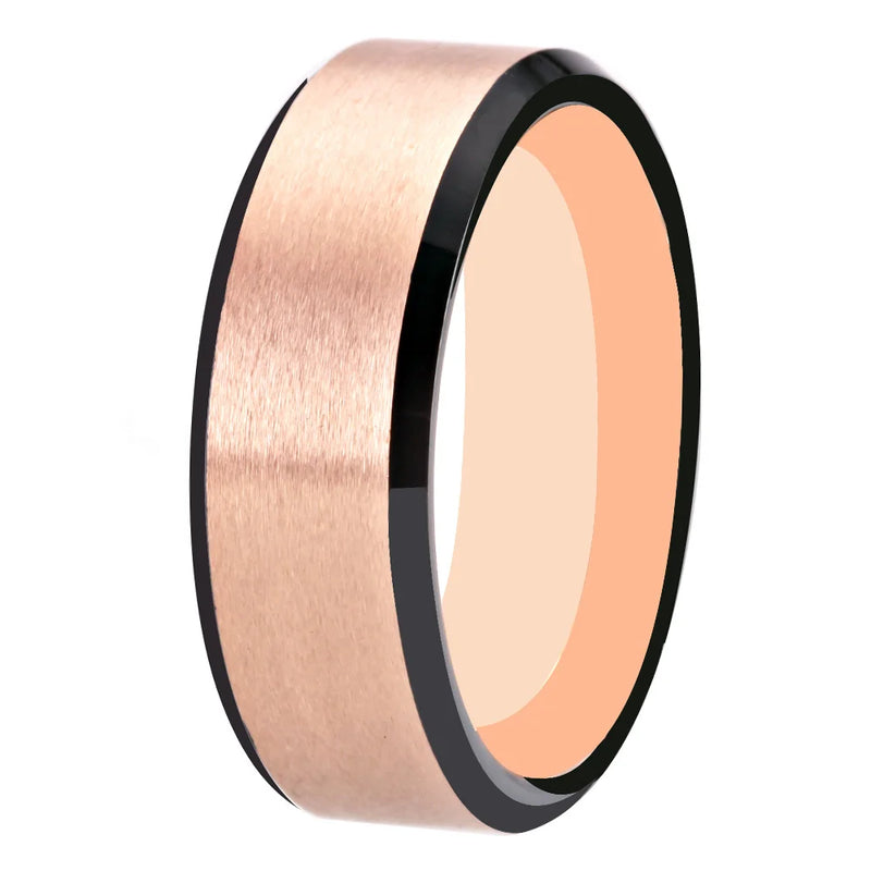 Classic 8MM Tungsten Ring Brushed Wedding Band Anniversary Jewelry