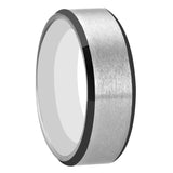 Classic 8MM Tungsten Ring Brushed Wedding Band Anniversary Jewelry