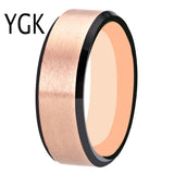Classic 8MM Tungsten Ring Brushed Wedding Band Anniversary Jewelry