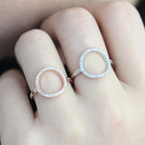 Summer Circle Rose Ring Sweet Gift for Women All Size Jewelry