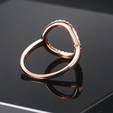 Summer Circle Rose Ring Sweet Gift for Women All Size Jewelry